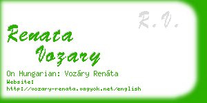 renata vozary business card