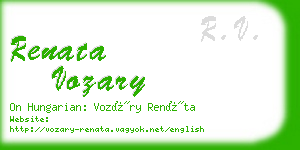 renata vozary business card